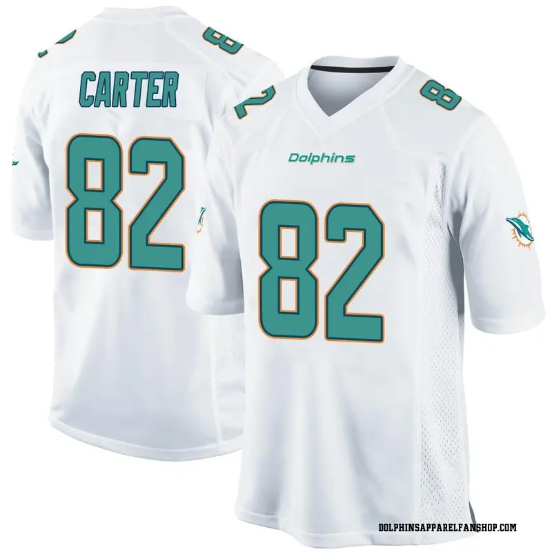 Men's Nike Miami Dolphins Cethan Carter White Jersey - Game