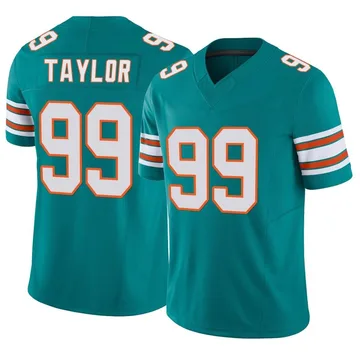 Men's Miami Dolphins Jason Taylor Aqua Alternate Vapor F.U.S.E. Jersey - Limited