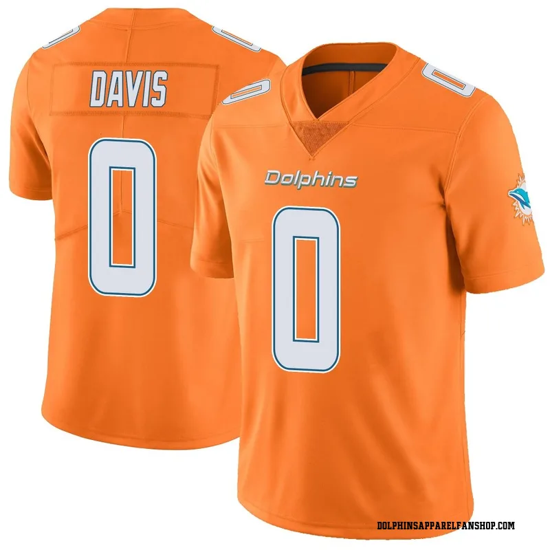 Men's Nike Miami Dolphins Javaris Davis Orange Color Rush Jersey - Limited