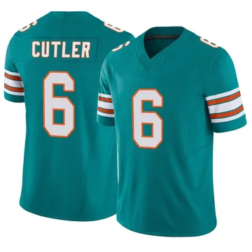 Men's Miami Dolphins Jay Cutler Aqua Alternate Vapor F.U.S.E. Jersey - Limited