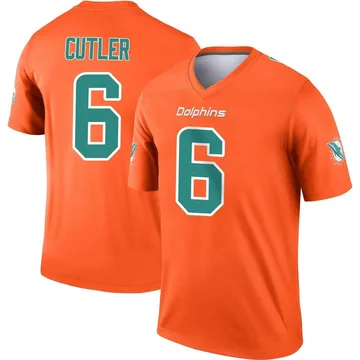 Men's Miami Dolphins Jay Cutler Orange Inverted Jersey - Legend