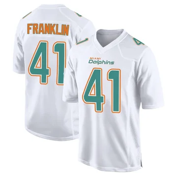 Men's Nike Miami Dolphins Jeremiah Franklin White Fashion Jersey - Game