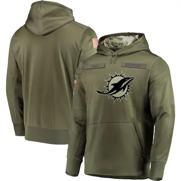 nike miami dolphins salute to service ko pullover performance hoodie