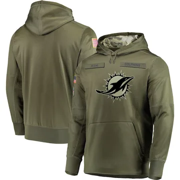 nike miami dolphins salute to service ko pullover performance hoodie