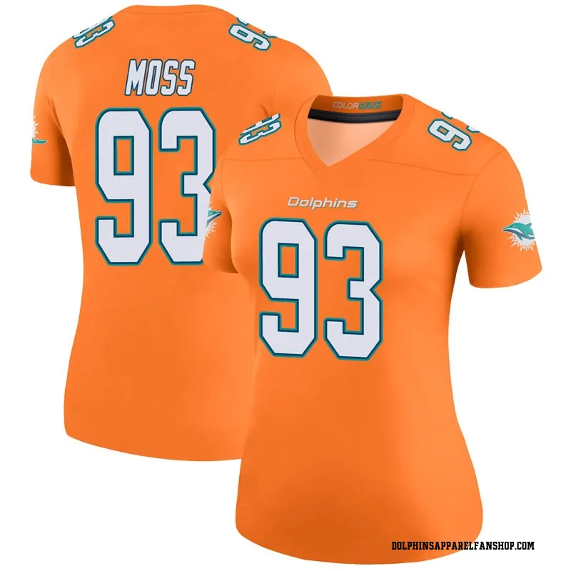 Women's Nike Miami Dolphins Avery Moss Orange Color Rush Jersey - Legend