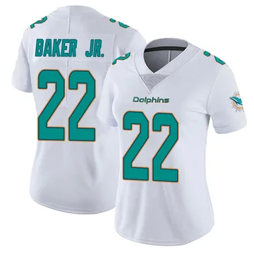Women's Nike Miami Dolphins Darrell Baker Jr. White limited Vapor Untouchable Jersey