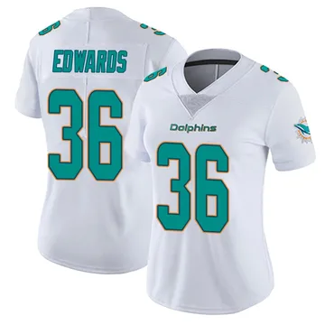 Women's Nike Miami Dolphins Donovan Edwards White limited Vapor Untouchable Jersey