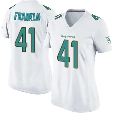 Women's Nike Miami Dolphins Jeremiah Franklin White Jersey - Game