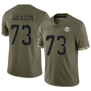 Youth Nike Miami Dolphins Austin Jackson Olive 2022 Salute To Service Jersey - Limited