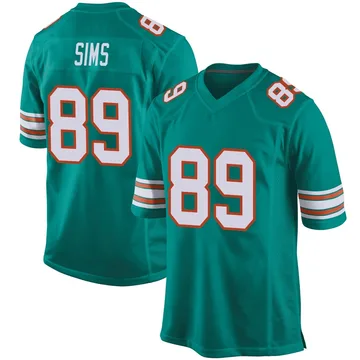 Youth Nike Miami Dolphins Ben Sims Aqua Alternate Jersey - Game