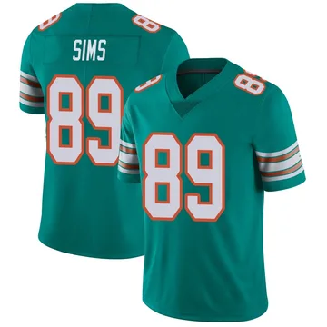 Youth Nike Miami Dolphins Ben Sims Aqua Alternate Vapor Untouchable Jersey - Limited
