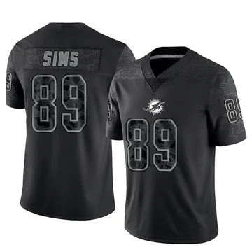 Youth Nike Miami Dolphins Ben Sims Black Reflective Jersey - Limited