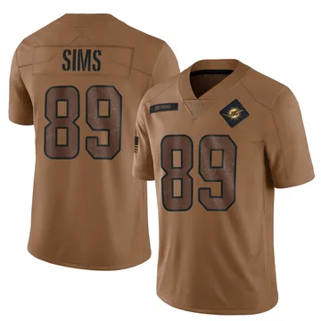Youth Nike Miami Dolphins Ben Sims Brown 2023 Salute To Service Jersey - Limited