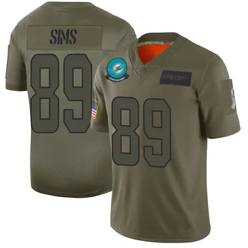 Youth Nike Miami Dolphins Ben Sims Camo 2019 Salute to Service Jersey - Limited