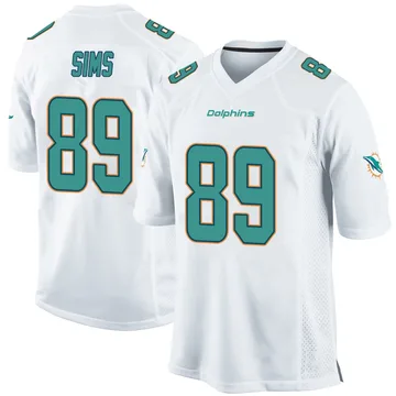 Youth Nike Miami Dolphins Ben Sims White Jersey - Game