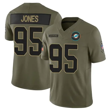 Youth Miami Dolphins Benito Jones Olive 2025 Salute to Service Jersey - Limited
