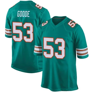 Youth Nike Miami Dolphins Cameron Goode Aqua Alternate Jersey - Game