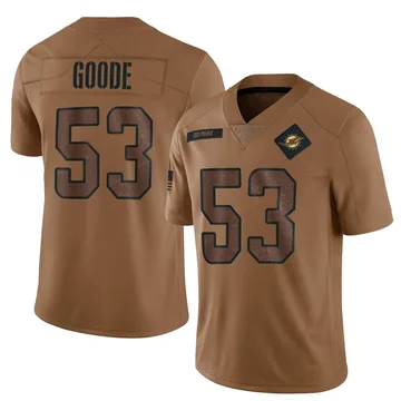 Youth Nike Miami Dolphins Cameron Goode Brown 2023 Salute To Service Jersey - Limited