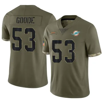 Youth Nike Miami Dolphins Cameron Goode Olive 2022 Salute To Service Jersey - Limited