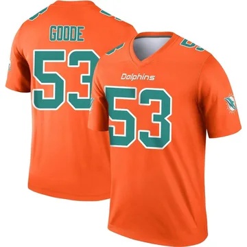 Youth Nike Miami Dolphins Cameron Goode Orange Inverted Jersey - Legend