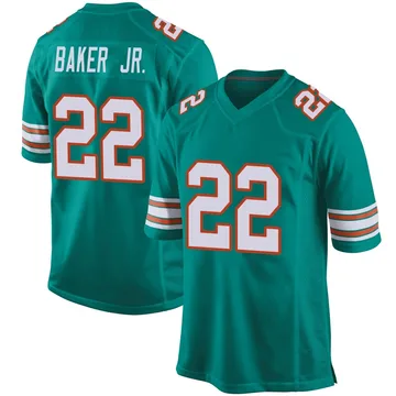 Youth Nike Miami Dolphins Darrell Baker Jr. Aqua Alternate Jersey - Game