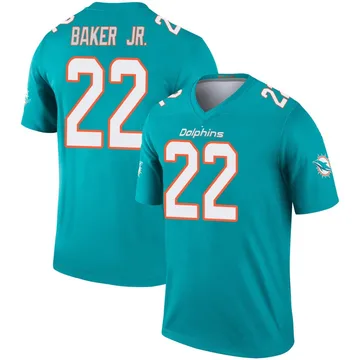 Youth Nike Miami Dolphins Darrell Baker Jr. Aqua Jersey - Legend