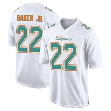 Youth Nike Miami Dolphins Darrell Baker Jr. White Fashion Jersey - Game