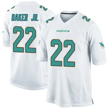 Youth Nike Miami Dolphins Darrell Baker Jr. White Jersey - Game