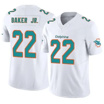Youth Nike Miami Dolphins Darrell Baker Jr. White Vapor F.U.S.E. Jersey - Limited