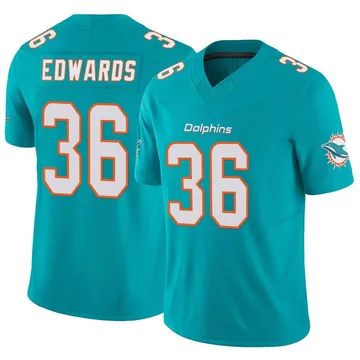 Youth Nike Miami Dolphins Donovan Edwards Aqua Vapor F.U.S.E. Jersey - Limited