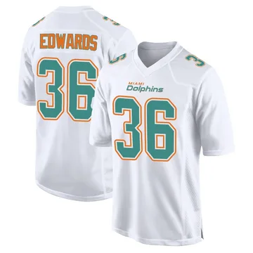 Youth Nike Miami Dolphins Donovan Edwards White Fashion Jersey - Game