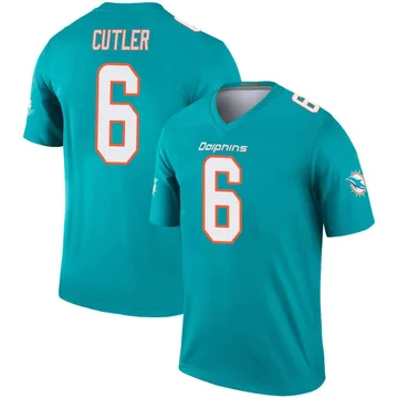 Youth Miami Dolphins Jay Cutler Aqua Inverted Jersey - Legend
