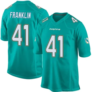 Youth Nike Miami Dolphins Jeremiah Franklin Aqua Team Color Jersey - Game