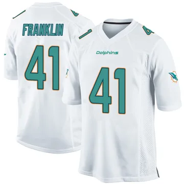 Youth Nike Miami Dolphins Jeremiah Franklin White Jersey - Game
