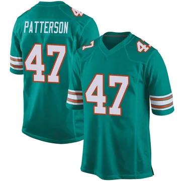 Youth Nike Miami Dolphins Riley Patterson Aqua Alternate Jersey - Game