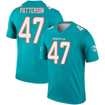 Youth Nike Miami Dolphins Riley Patterson Aqua Jersey - Legend
