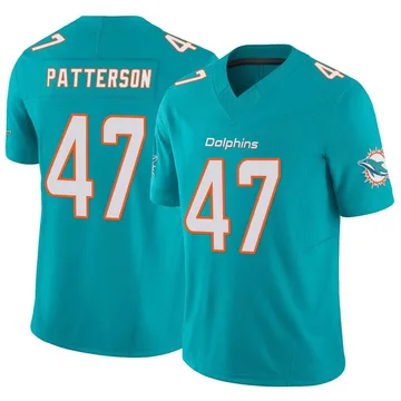 Youth Nike Miami Dolphins Riley Patterson Aqua Vapor F.U.S.E. Jersey - Limited