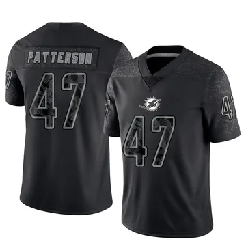 Youth Nike Miami Dolphins Riley Patterson Black Reflective Jersey - Limited