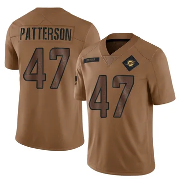 Youth Nike Miami Dolphins Riley Patterson Brown 2023 Salute To Service Jersey - Limited