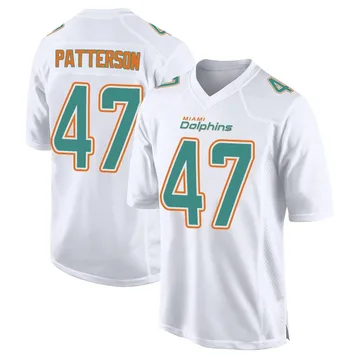 Youth Nike Miami Dolphins Riley Patterson White Fashion Jersey - Game
